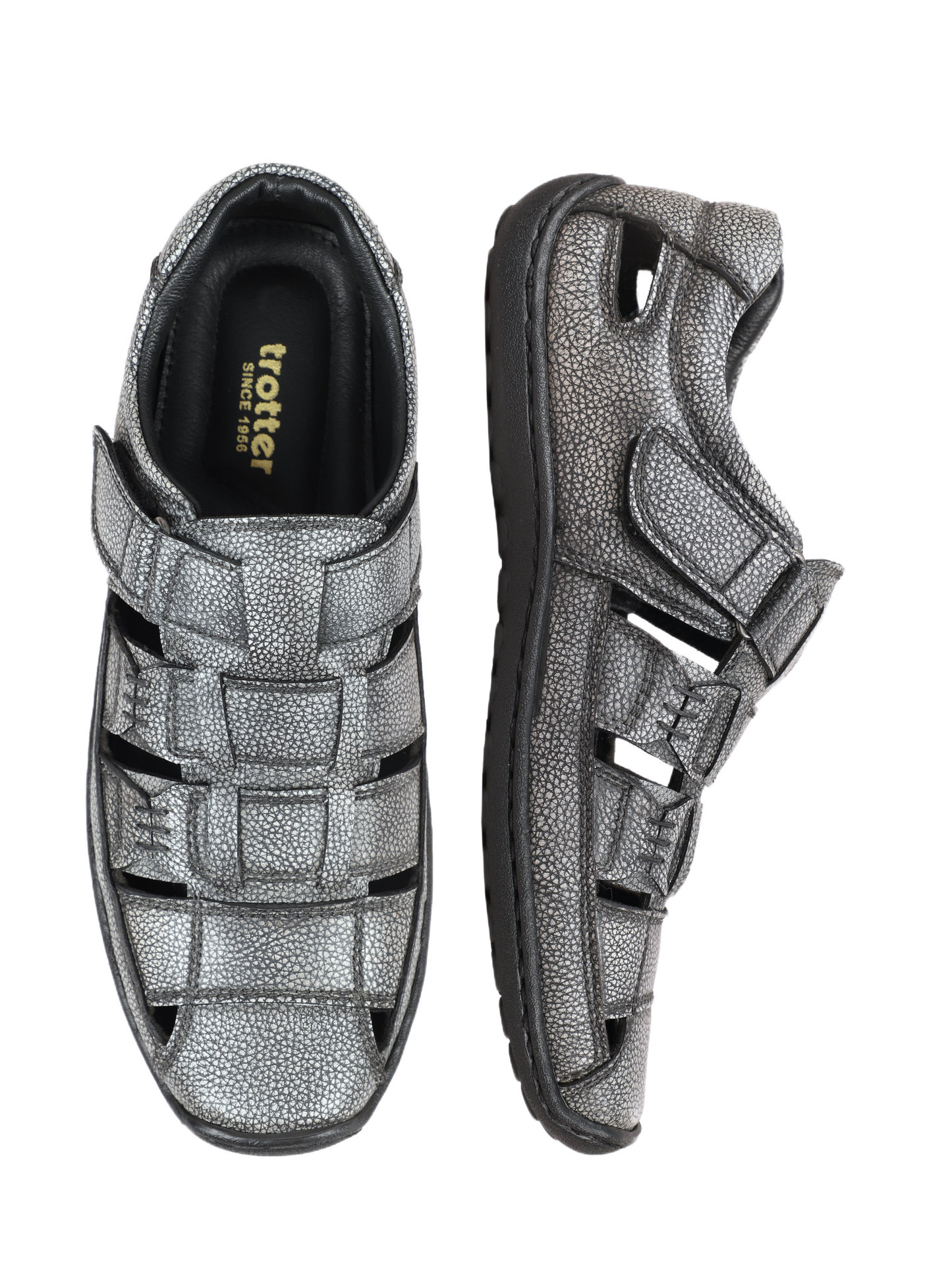 Trotter 01263 Roman sandal Grey Milled