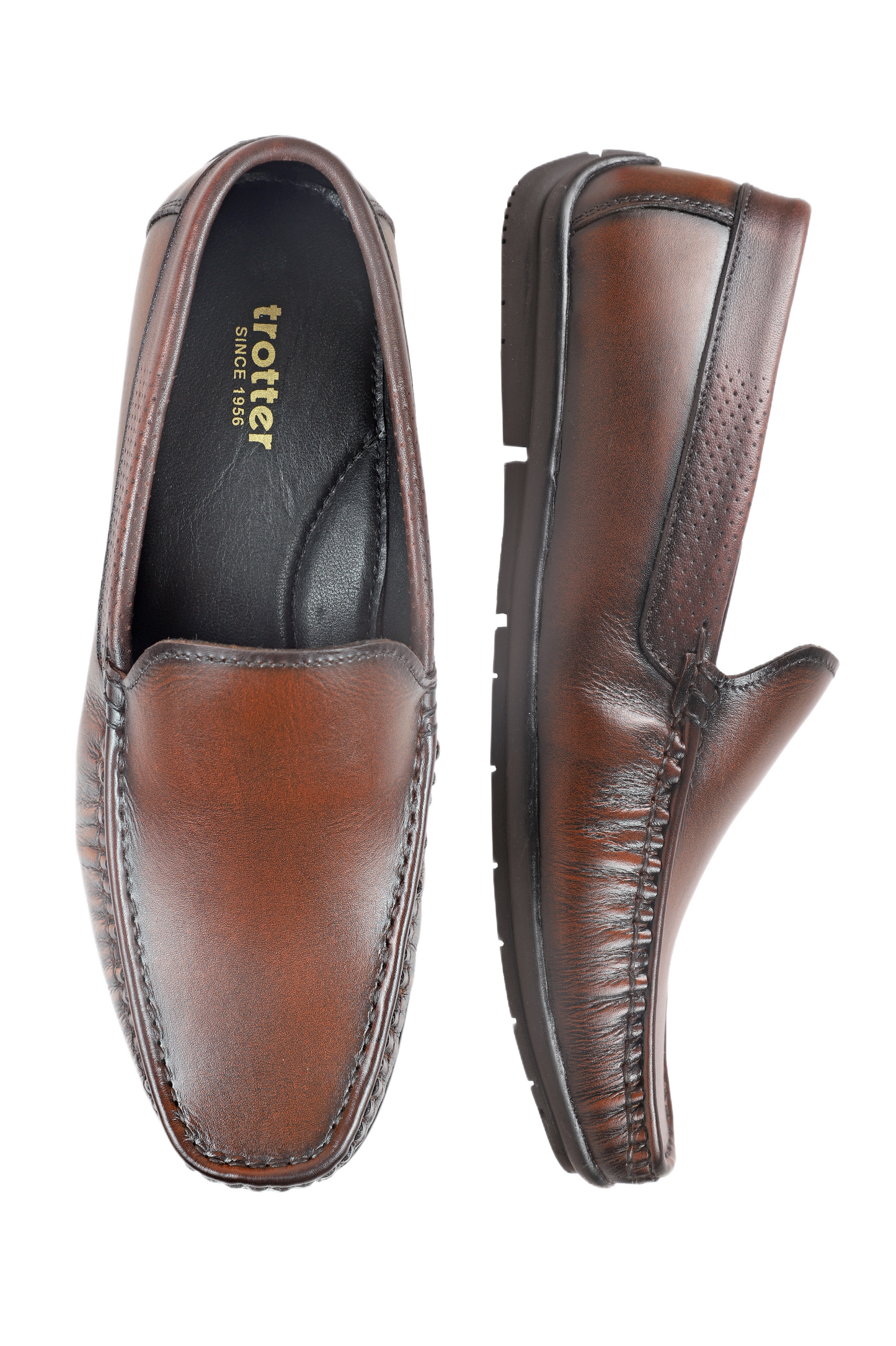 Trotter 1702 Brown Slip-on casuals