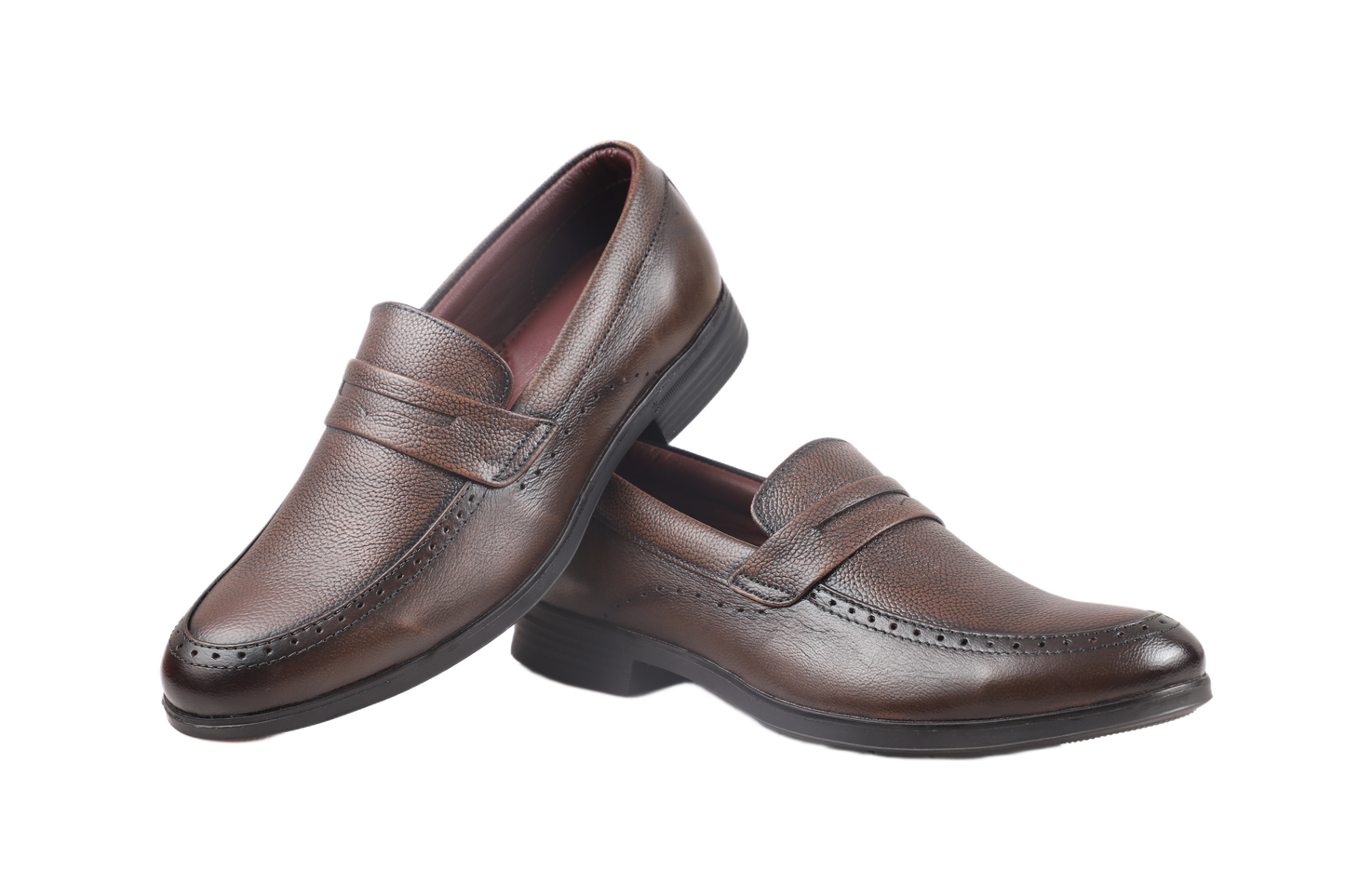 Trotter 2805 Brown Slip on penny loafer formals (Super lightweight)