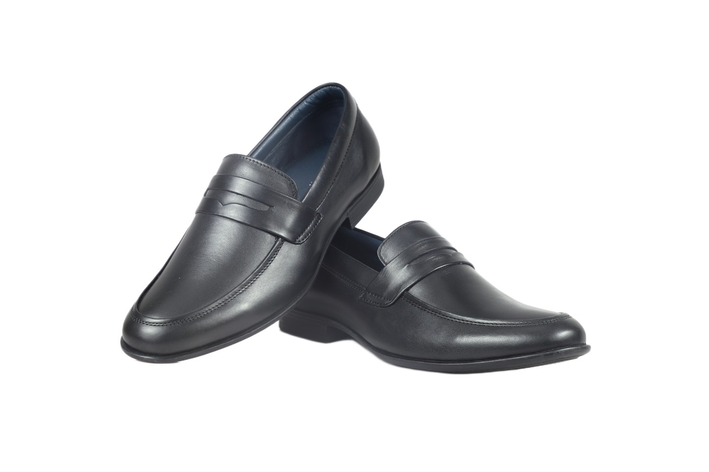 Trotter 2603 Black Slip on Penny formal loafers