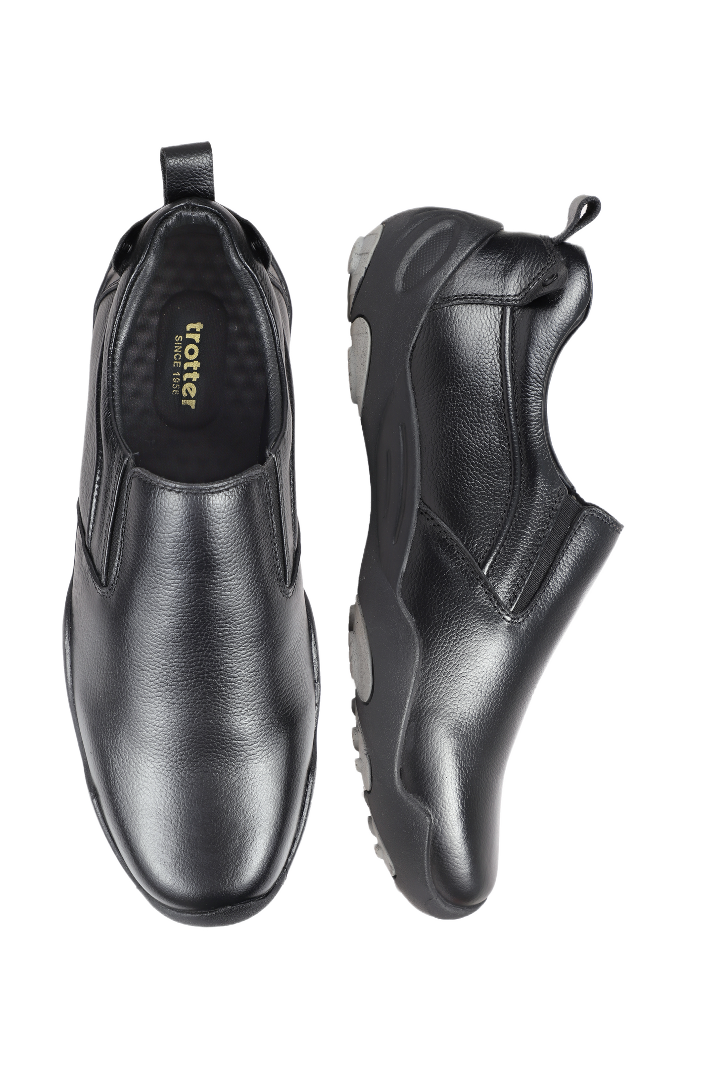 Trotter 3690 Black Slip-ons all day casuals