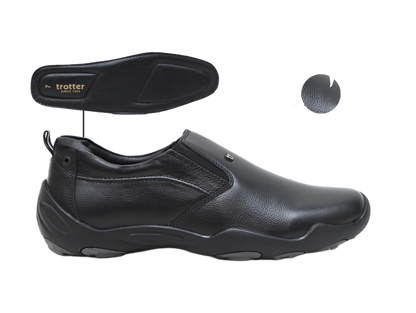 Trotter 3690 Black Slip-ons all day casuals
