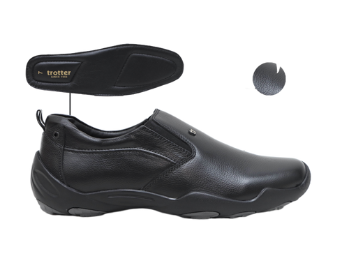 Trotter 3690 Black Slip-ons all day casuals
