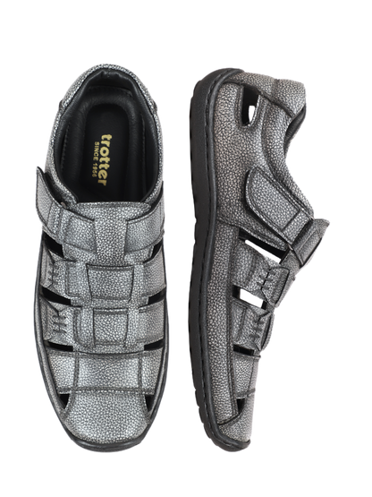 Trotter 01263 Roman sandal Grey Milled