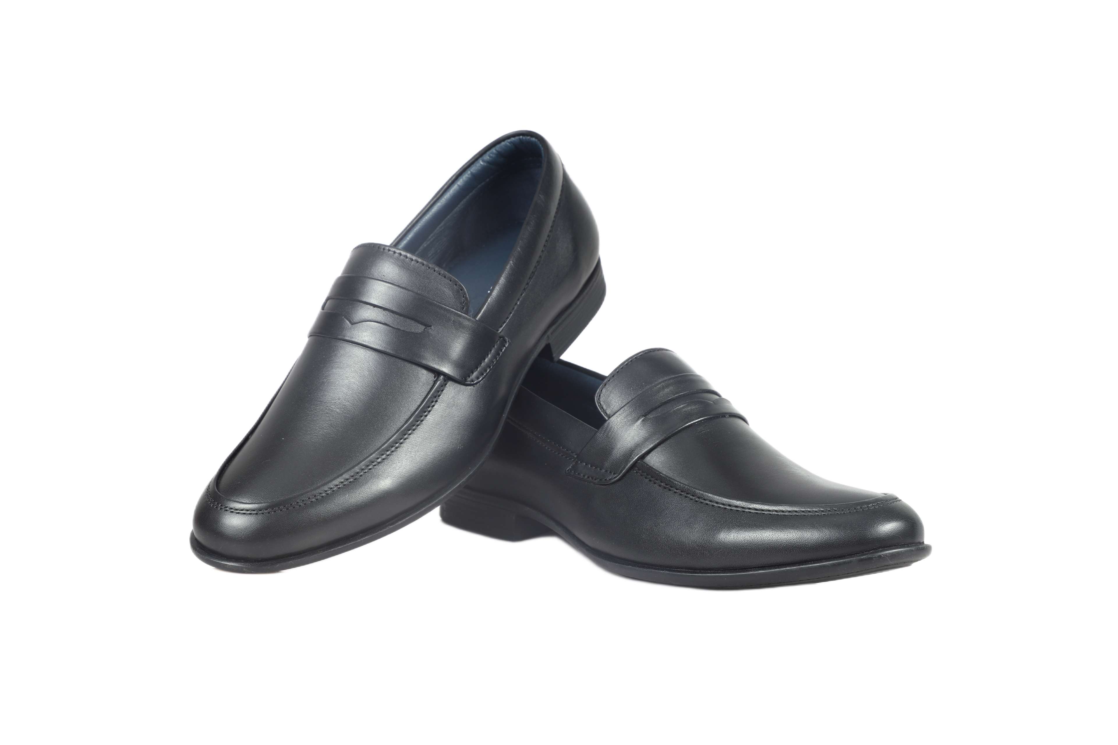 Trotter 2603 Black Slip on Penny formal loafers