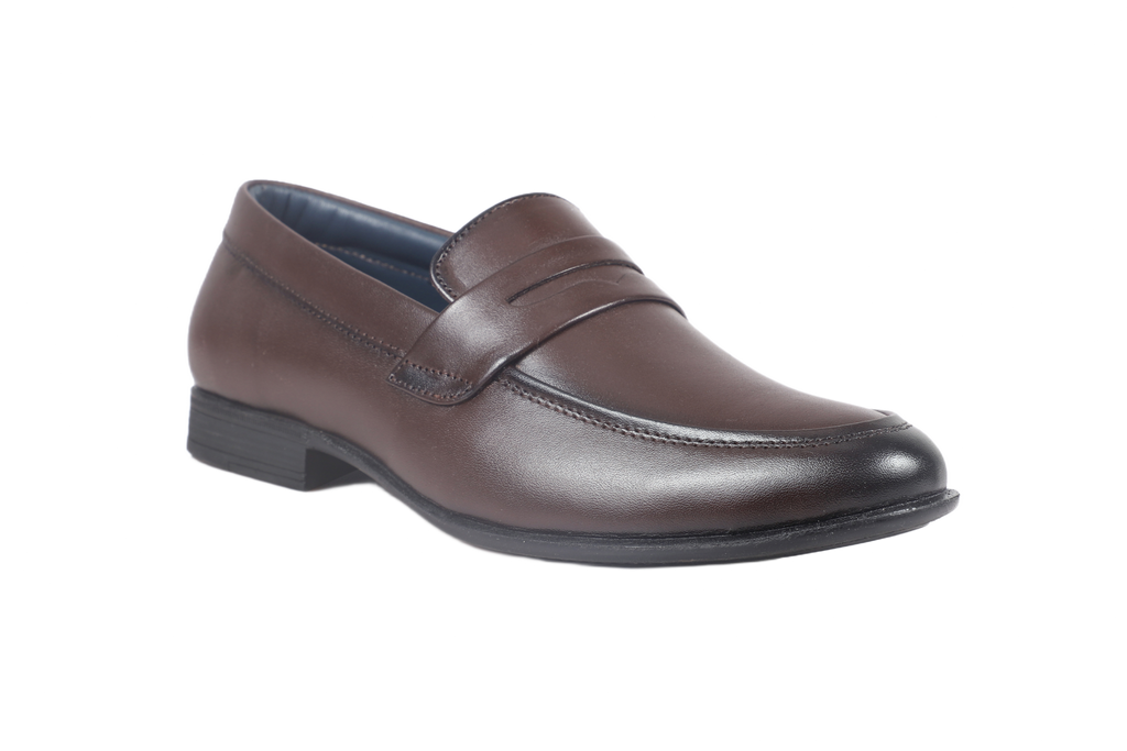 Trotter 2603 Brown Slip on Penny formal loafers