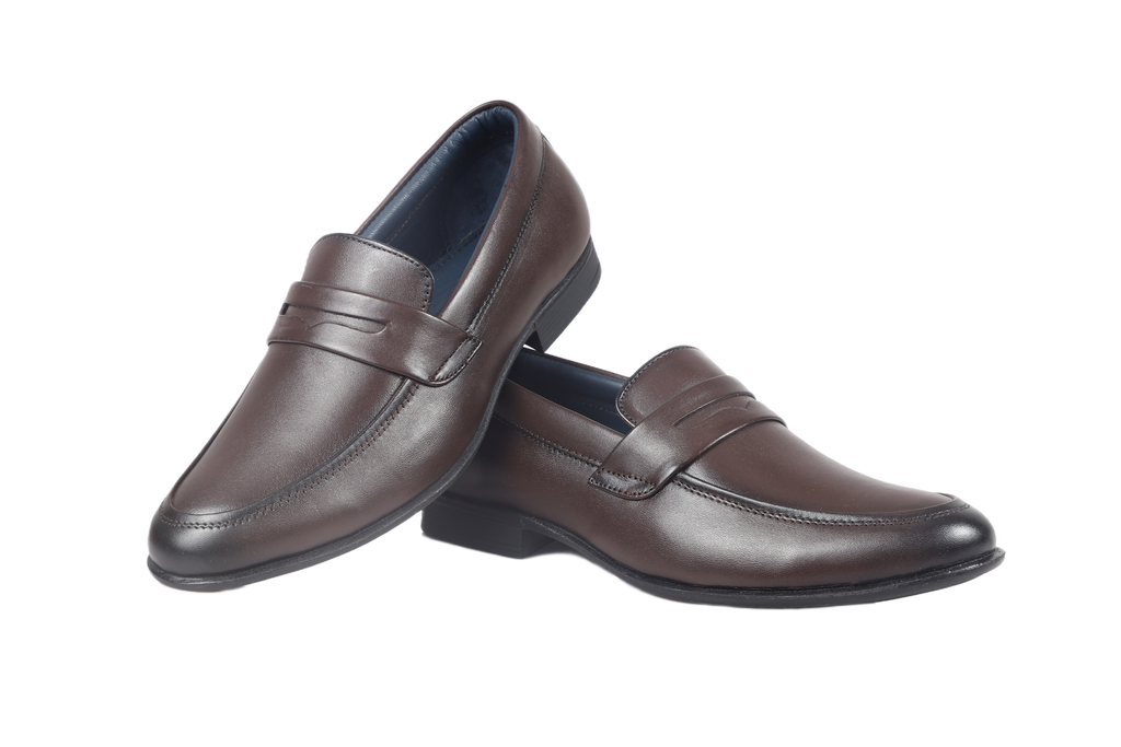 Trotter 2603 Brown Slip on Penny formal loafers