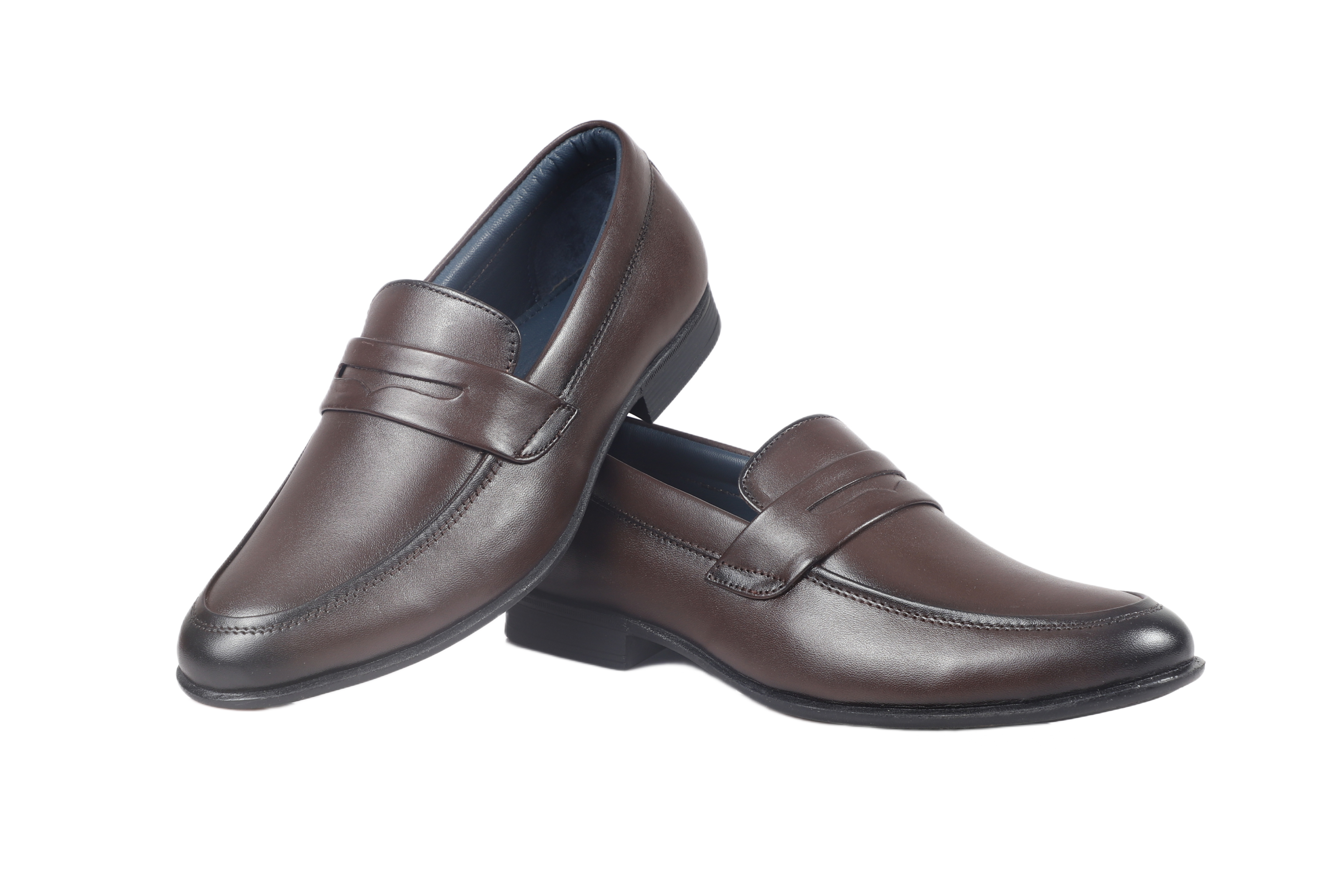 Trotter 2603 Brown Slip on Penny formal loafers