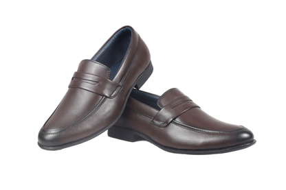Trotter 2603 Brown Slip on Penny formal loafers
