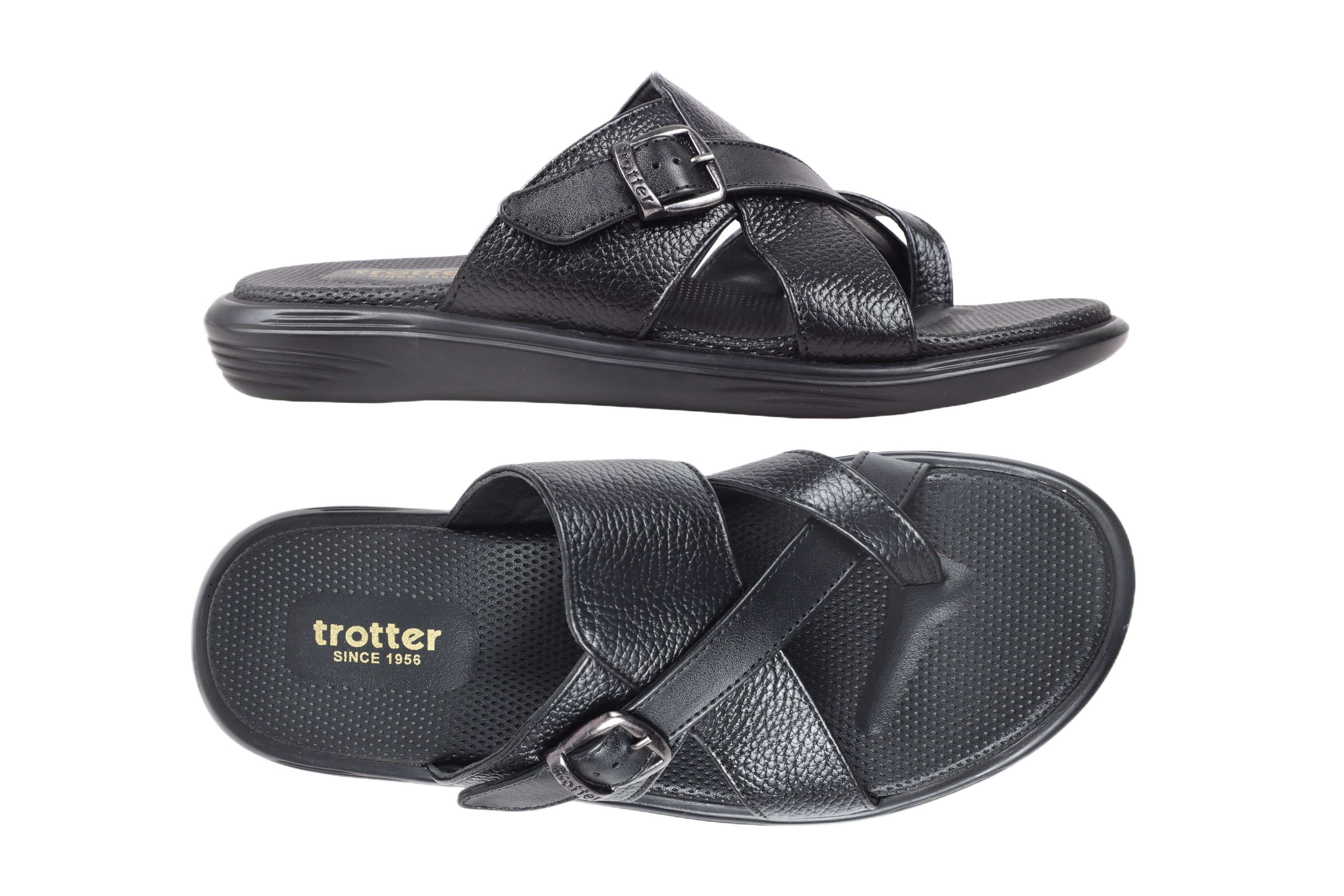 Trotter 0322 Black Slippers