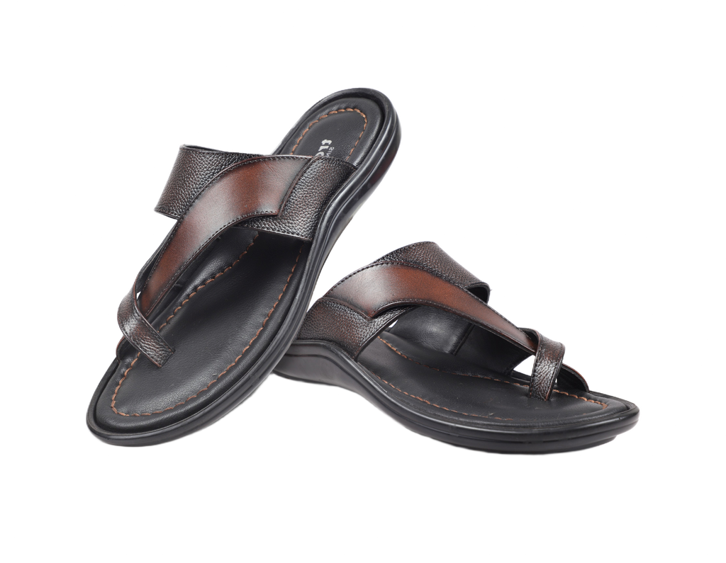 Trotter 0504 Brown Milled Slippers