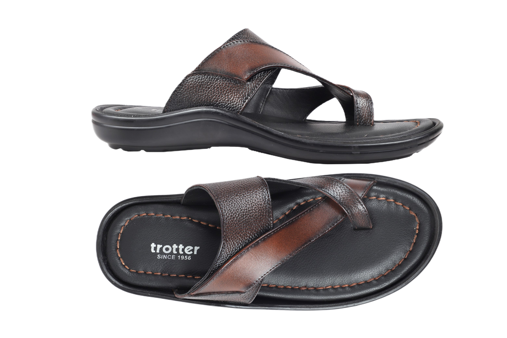Trotter 0504 Brown Milled Slippers