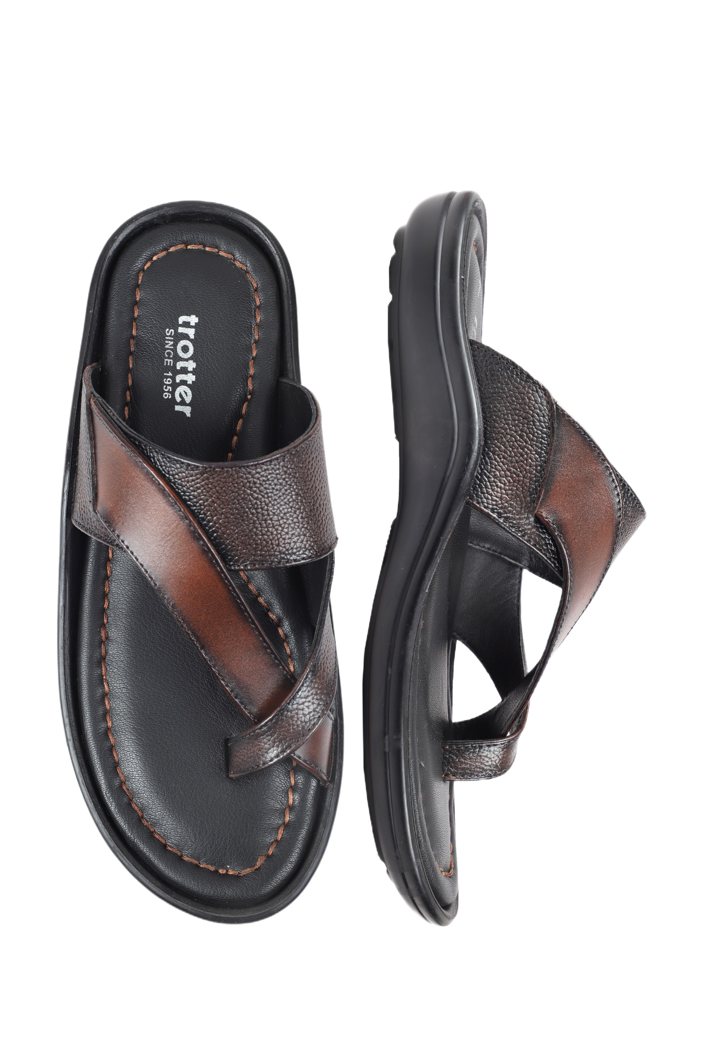 Trotter 0504 Brown Milled Slippers