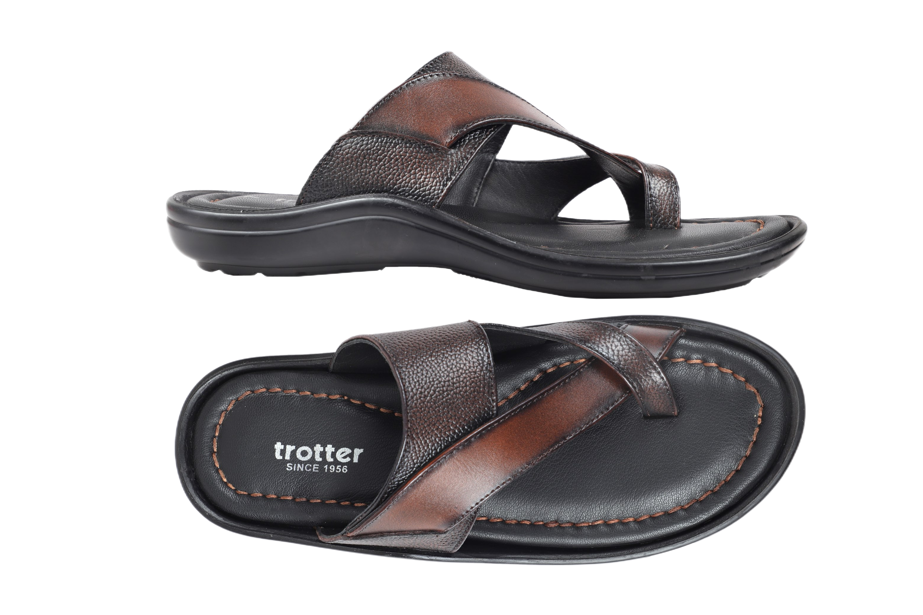 Trotter 0504 Brown Milled Slippers