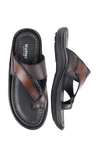Trotter 0504 Brown Milled Slippers