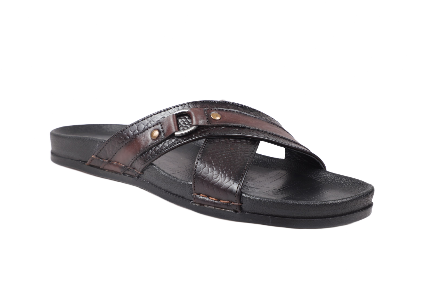 Trotter 0913 Brown print + Cherry Softy Slippers