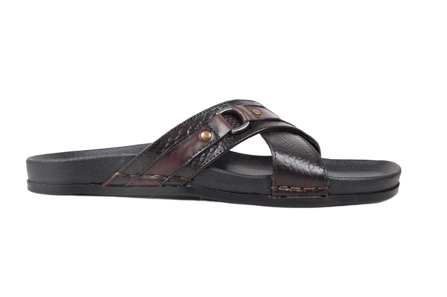 Trotter 0913 Brown print + Cherry Softy Slippers
